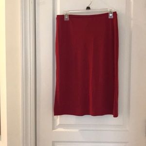 NWT BANANA REPUBLIC Red Skirt w/Side SLIT - Sm,Med